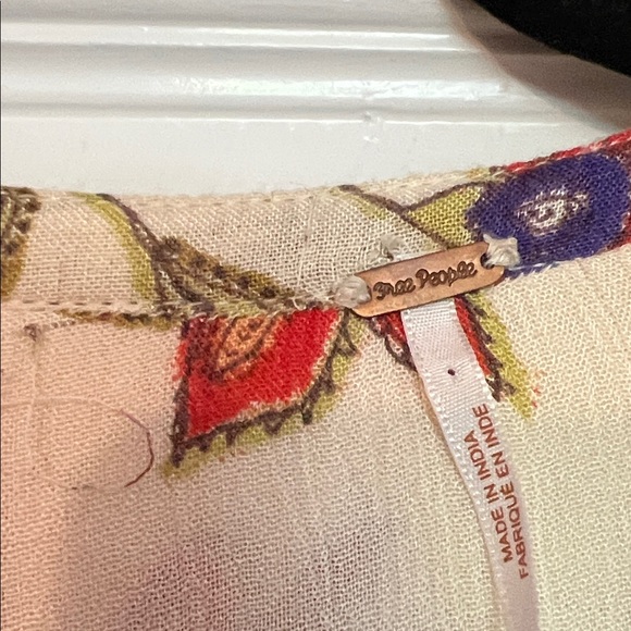 Free People Cream Floral Blouse - Picture 2 of 5